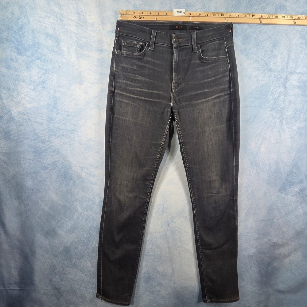 Jen7 by 7 For All Mankind Skinny Jeans Faded Black Size‎ 4 Stretch Denim